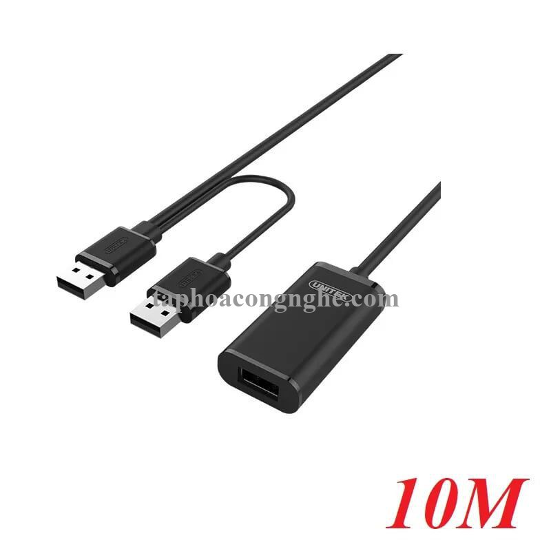 Unitek 98368 Y-278 2.0 10M Màu Đen Cáp Usb Nối Dài Extension có IC khuếch đại 30098368